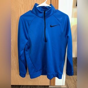 MEN’S NIKE DRI-FIT QUARTER ZIP PULLOVER ROYAL BLUE SZ S